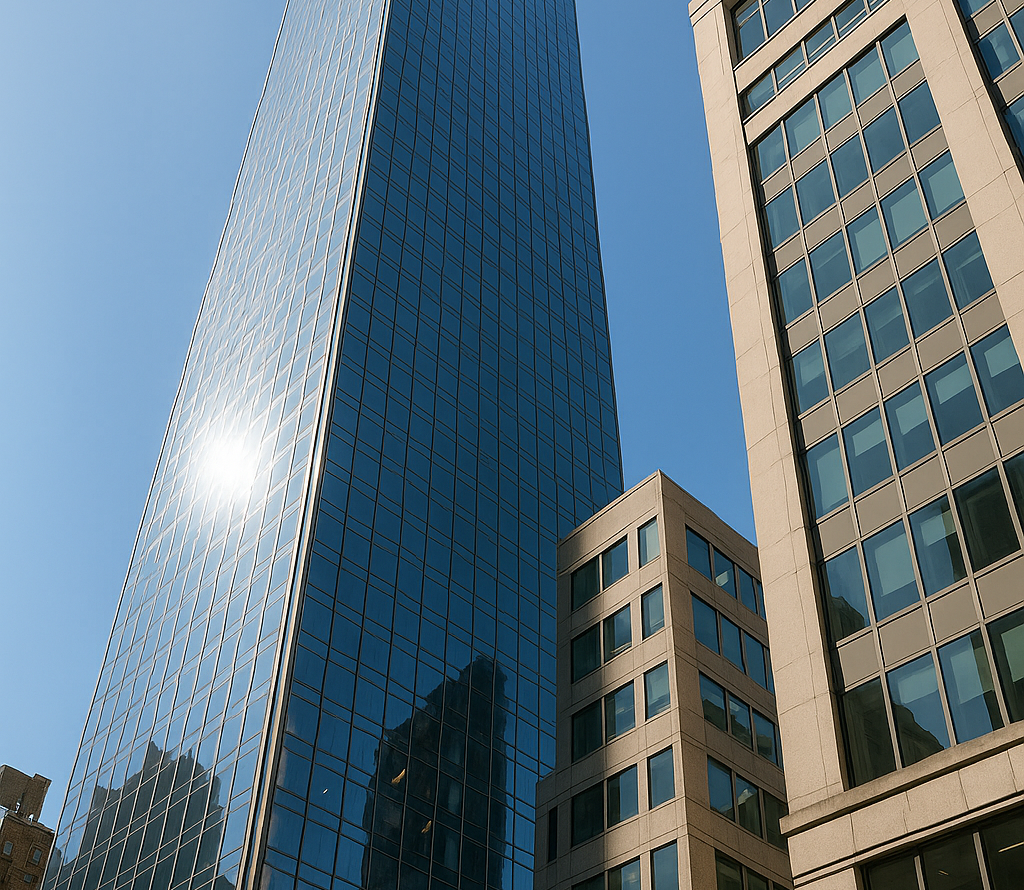 Skyscraper on a sunny day. AI Generated