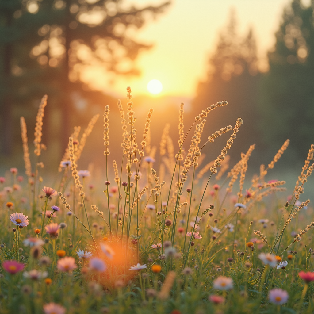 Beautiful Summer meadow. Taken early morning.