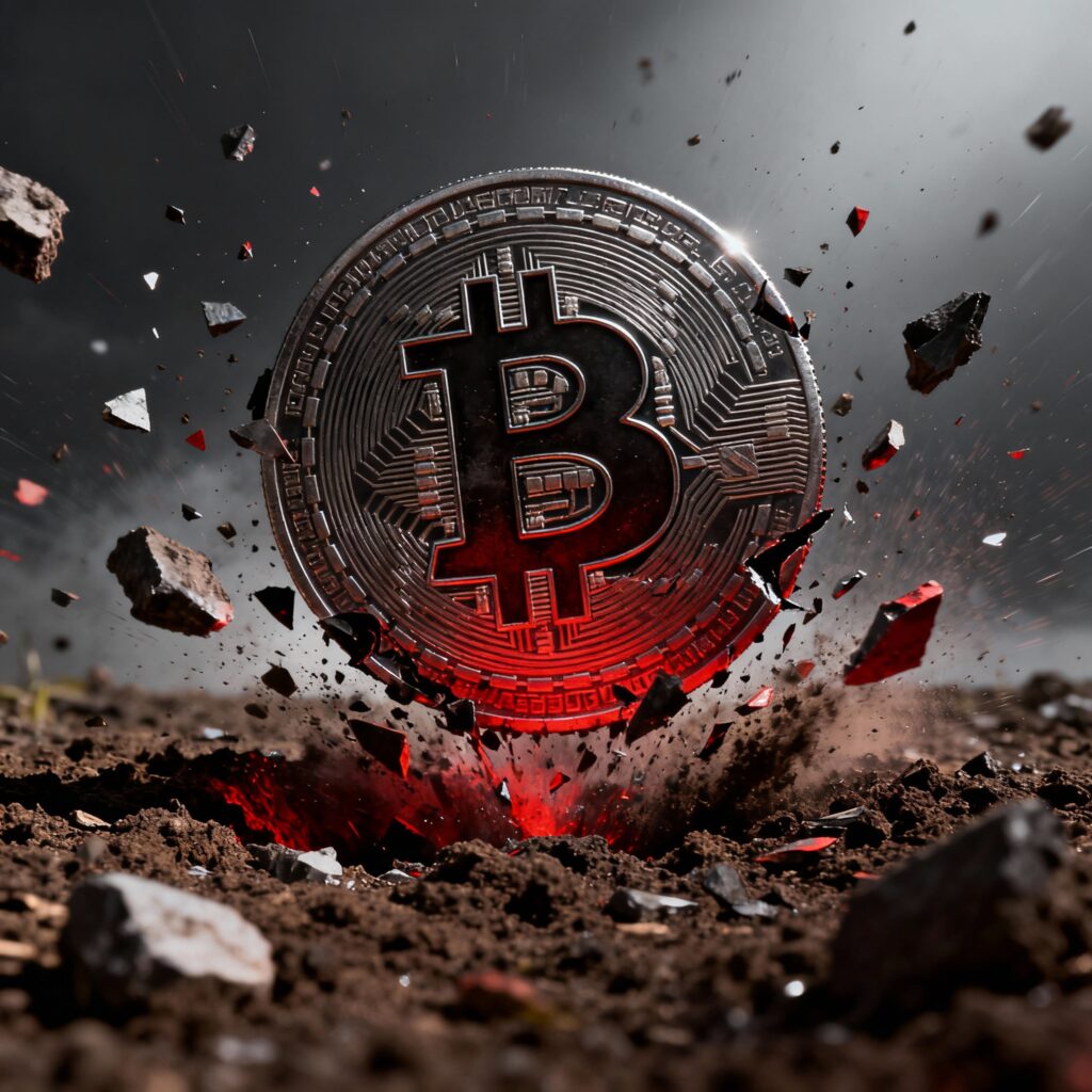 bitcoin crashing into the ground